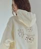 Doki Doki Gestickter Hoodie Creme