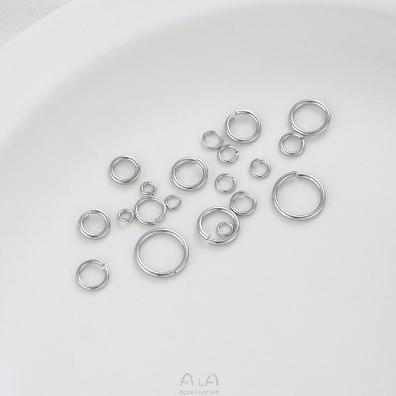 

Durable White Gold Open Jump Rings for Handmade Jewelry - O-Rings, DIY Bracelets, Earrings, Basic Materials 6mmx1.0mm Open Ring [20 pcs]