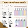 50 Pack Leggings Hangers for Closet, Portable Pants Hangers with Clip for Travel, Legging Organizer Storage for Closet Hanging Space Saving for Yoga