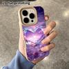 Phone Case: 2D flat lambskin suitable for iPhone 18 17 16 15 14 13Pro protective case, dreamy universe, crystal gems, Christmas and Halloween gifts