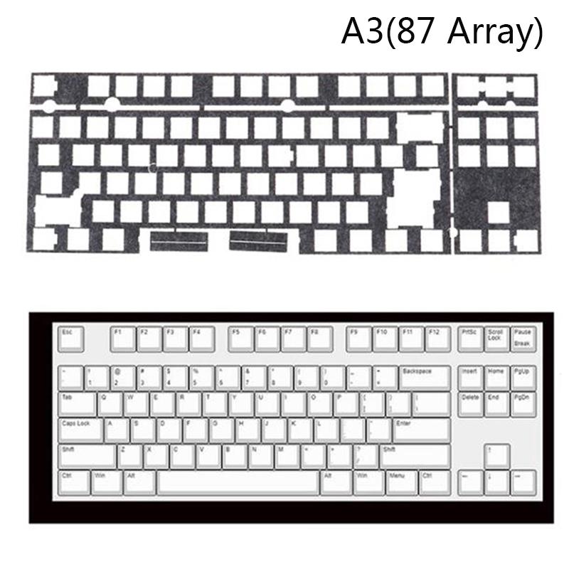 

Звукоизолирующий лист переключателя Мягкая прокладка Ямчатая пена Губка для механической клавиатуры A3(87 Array)