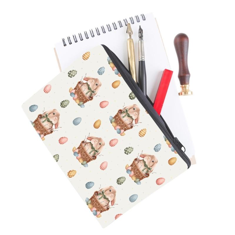 Easter Rabbit Toiletry Bag with Rabbit Pattern Makeup Bag Large Capacity Cosmetics Storage Bag Gift for Girl Women