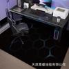 Gaming Room Rug Chair Mat Floor Protection Non-Slip Geometric Crystal Velvet Carpet Living Bedroom Study