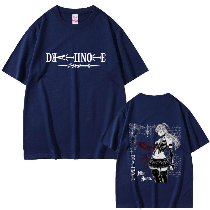 Anime Death Note Misa Merch Tshirt Unisex Women Casual Vintage Streetwear Unisex High Quality Soft Cotton Tshirt Male Fashion Tees
