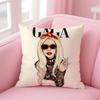 Singer Unique LLady GGaga Cushion Cover Pillow Case Soft Skin Friendly Fabric Comfort  Concealed Zipper