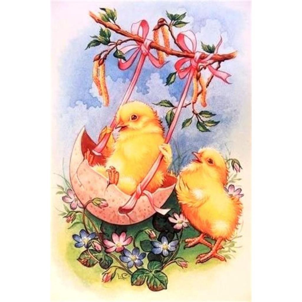 Retro Metal Wall Sign, Easter Bunny with Eggs, Vintage Tin Plate Home Decor