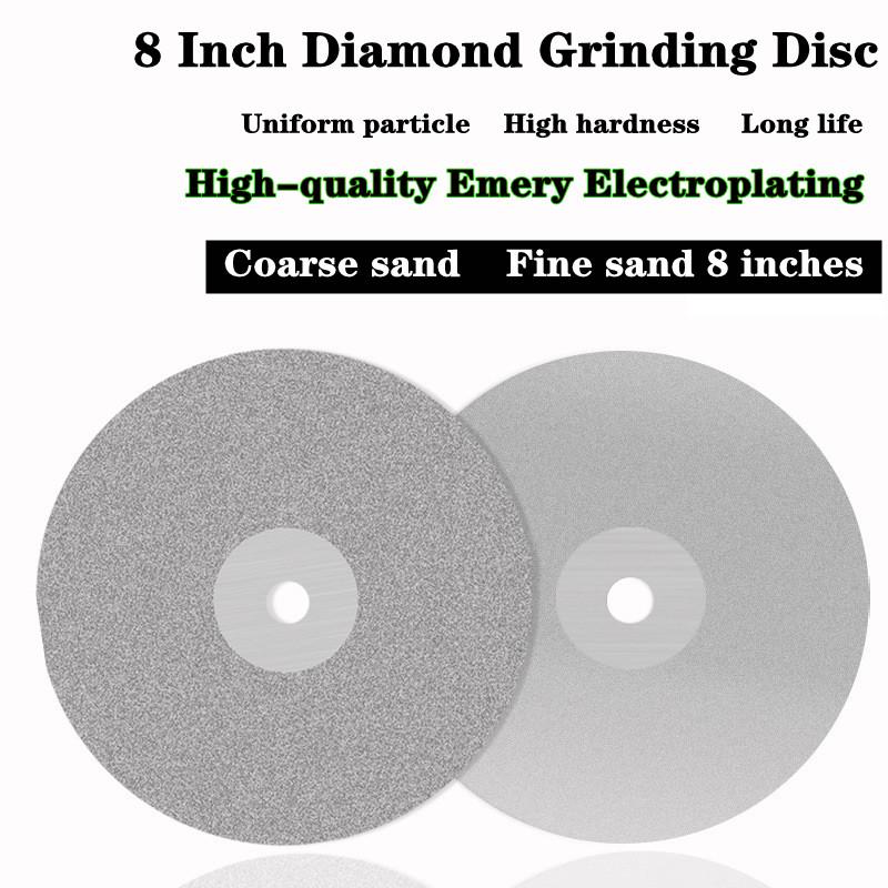 8 Inch 200mm Single Side Diamond Coated Flat Lap Wheel Polishing Wheels Jewelry Grinding Polished Disc 46-2000 Grit