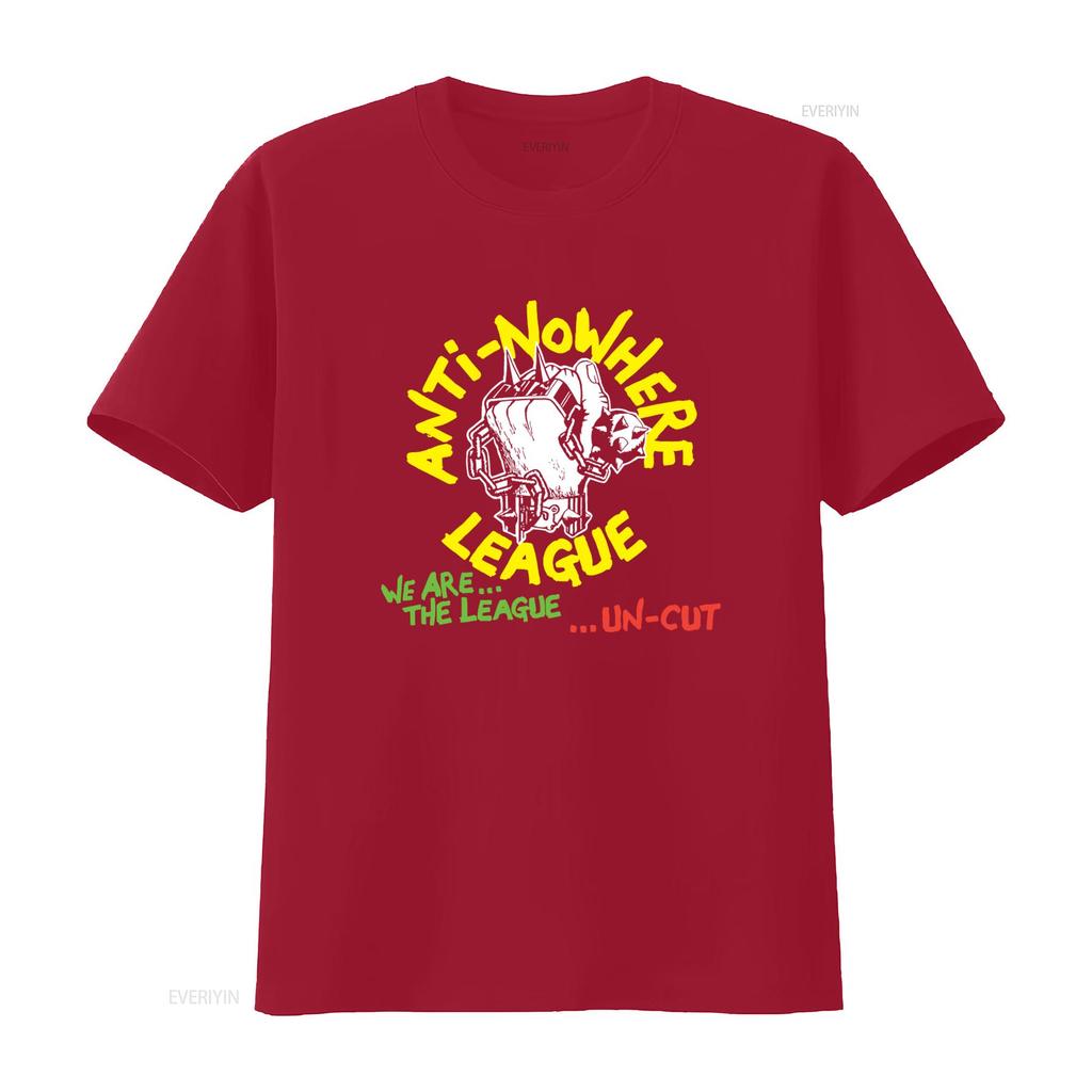 Anti Nowhere League Band Un Cut T shirt Punk Rock Style with Bold Design vintage Washed Comfortable Casual Stretched Slightly