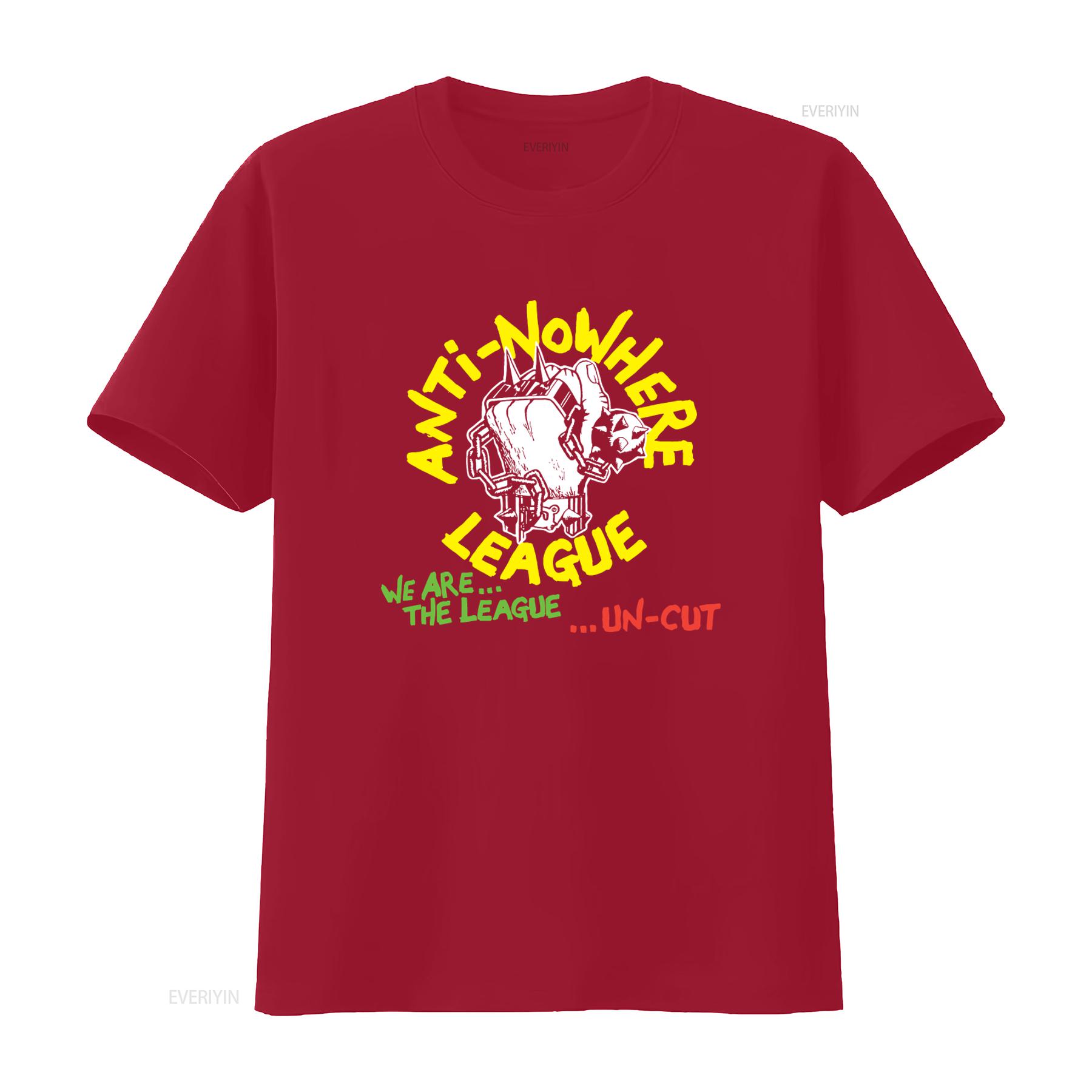 Anti Nowhere League Band Un Cut T shirt Punk Rock Style with Bold Design vintage Washed Comfortable Casual Stretched Slightly S