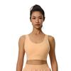 Summer nude high-intensity sports underwear integrated with chest pads gathered seamless back buckle composite yoga bra