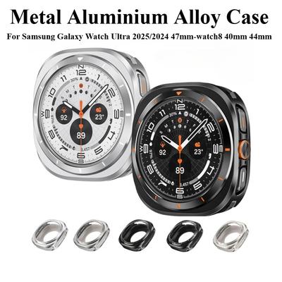 Metal Aluminium Alloy Case For Samsung Galaxy Watch Ultra 2025/2024 47mm Protective Hard Cover for Galaxy Watch 8 44mm 40mm No Glass