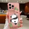 Card Slot Pocket Clear TPU Case For iPhone 17 16 Pro 17e 16e 15 14 13 12 Pro Max 11 Cartoon Panda Soft Silicone Phone Back Cover
