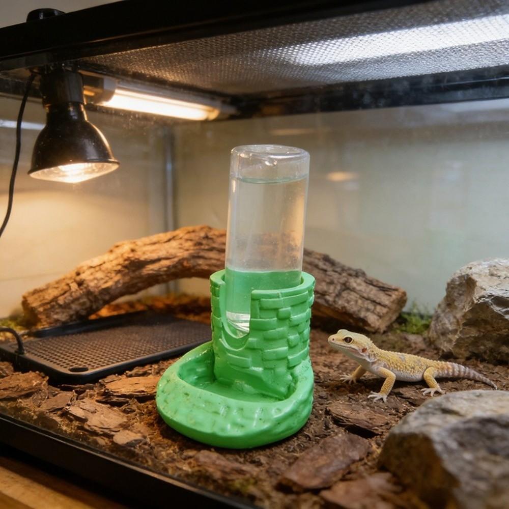 Anti-slip Base Reptiles Water Feeder Plastic Pet Drinking Bowl Turtle Food Bowl  Small Creatures