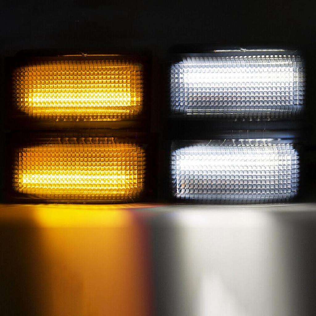 Yankok LED Side Mirror Marker Lights for Ford F150 2013-2014, F250 F350 F450 F550 Super Duty 2008-2016 Pickup Truck T10 Plug Smoked Lens White and