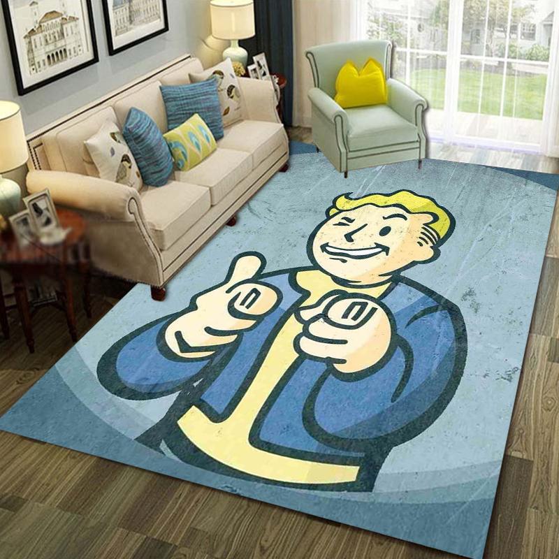 

Ковер 15 размеров с рисунком Vault-Boy для гостиной, коврик для ванной, креативный придверный коврик, ковер для спальни, домашний декор, украшение ковра Maison 60x90(23x35in)