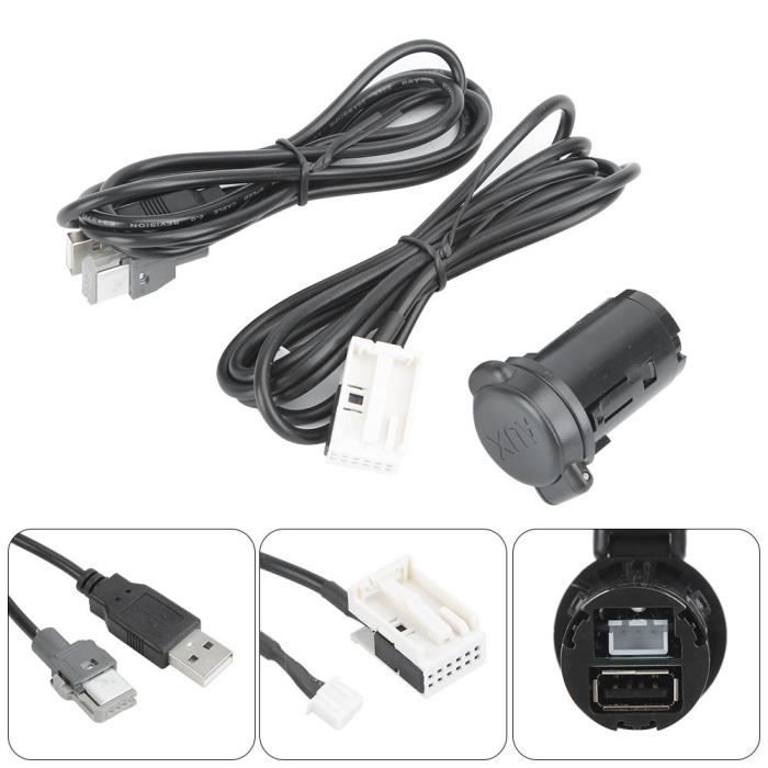 PAR---Audio Adapter USB AUX-IN Audio Cable Adapter for Peugeot 307 407 308 408 508 3008