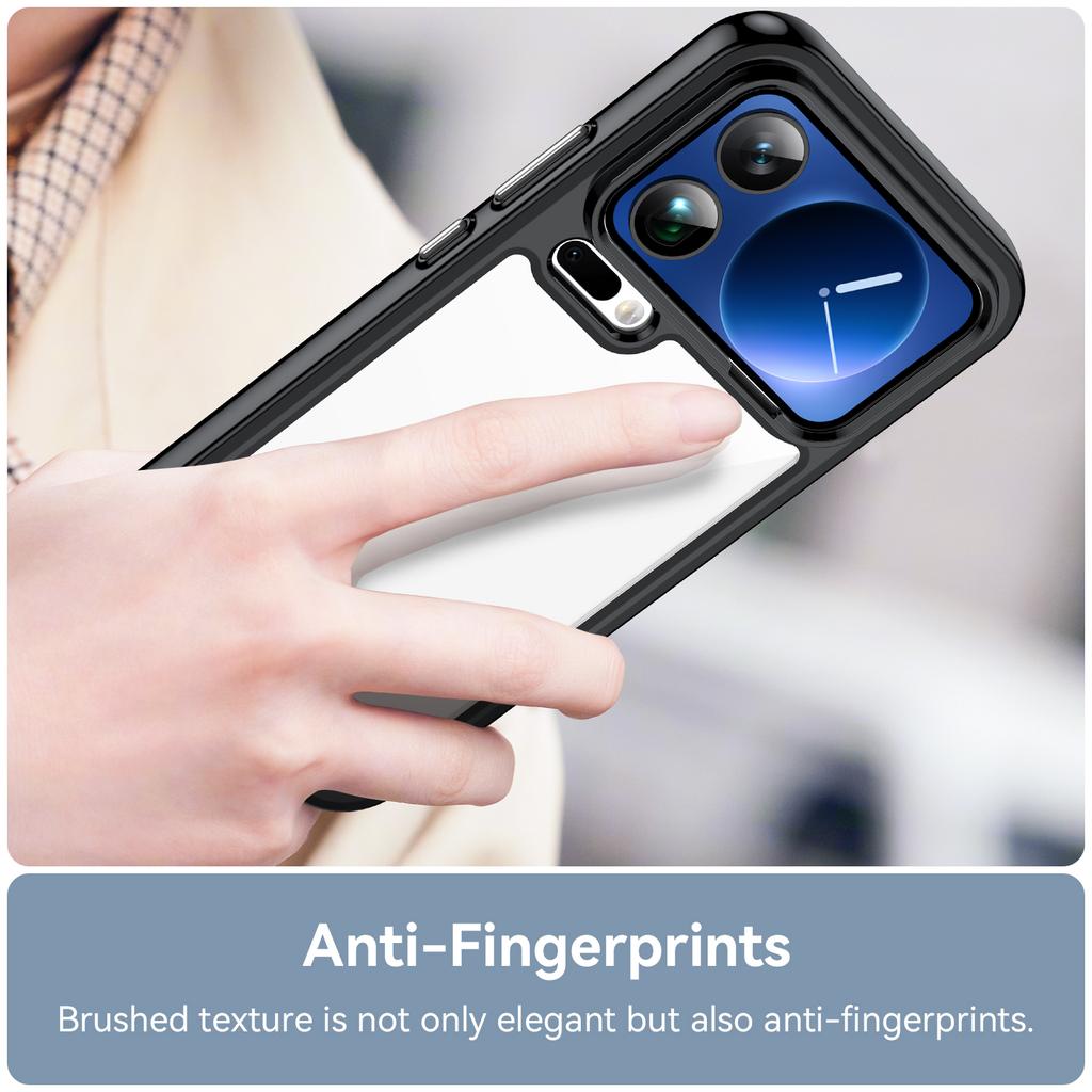 For Xiaomi 17 Pro Max Phone Case WANLONFENG XC Series TPU Acrylic Cover with Tempered Glass (Big Lens Hole)