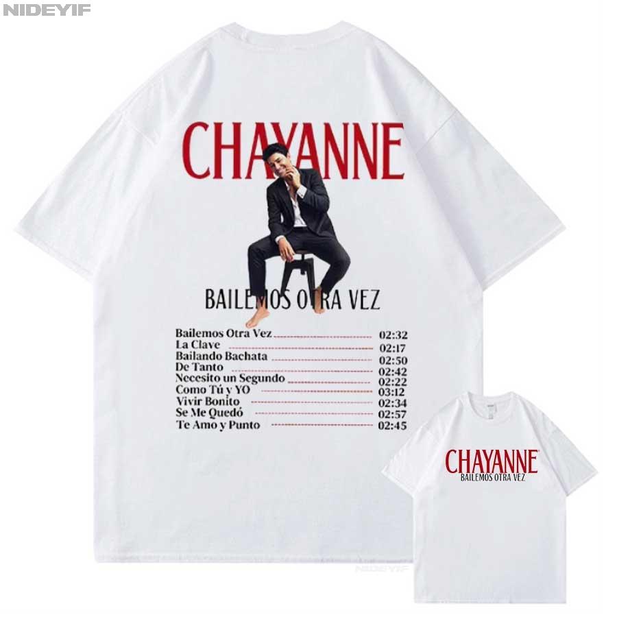 Rapper Chayanne Bailemos Otra Vez 2025 T shirt for Unisex Women Hiphop Streetwear Oversized Tops 100 Cotton TShirt CN1 S