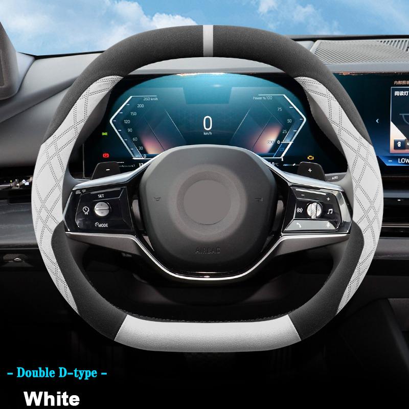 Suede Car Steering Wheel Cover for BMW 1 3 5 7 Series X1 X5 IX I7 Mini Anti Slip Breathable Special Interior Auto Accessories