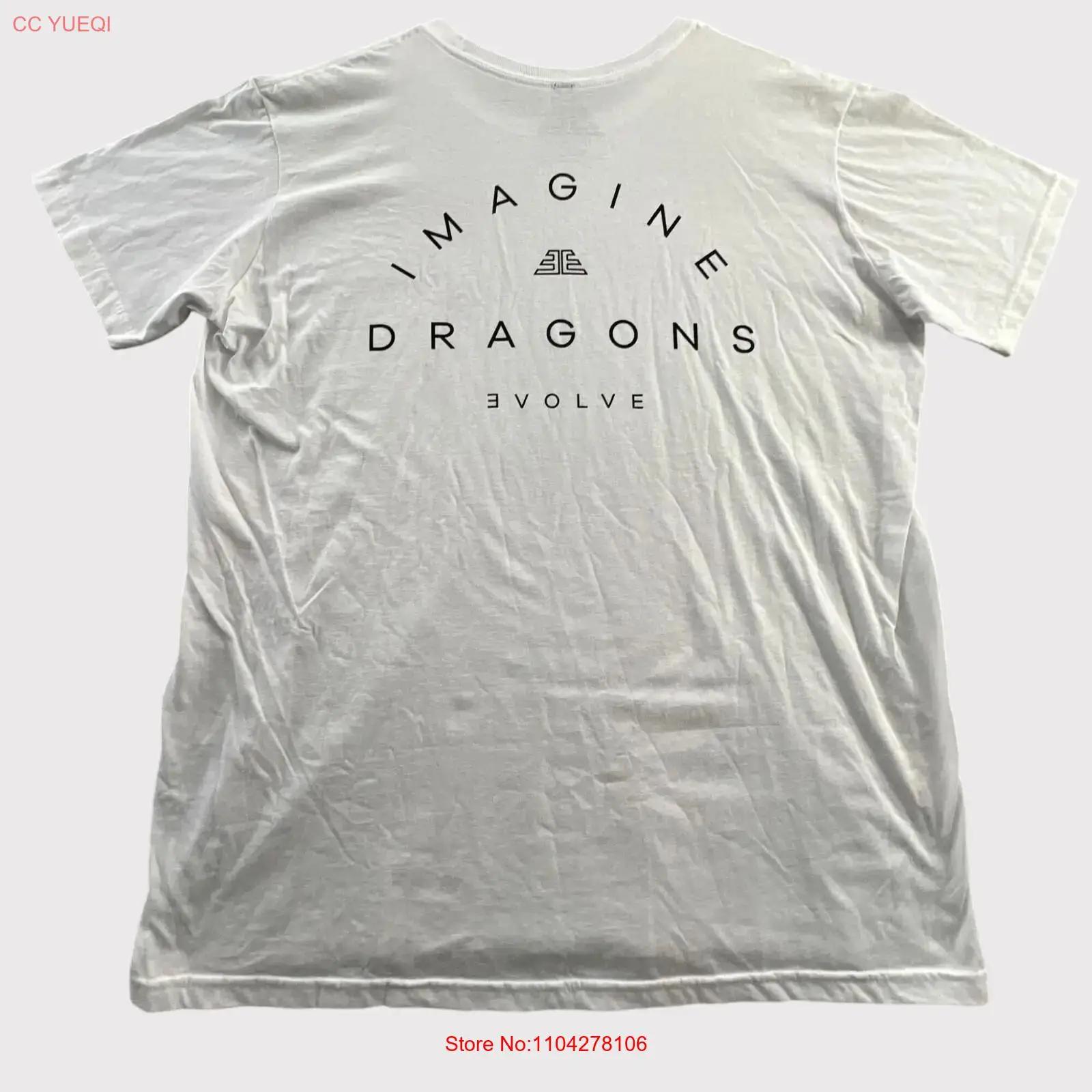 

Imagine Dragons Evolve Print T Shirt Mens 2XL White Band vintage Washed Soft Slightly homme streetwear Top For Everyday Wear S разноцветный