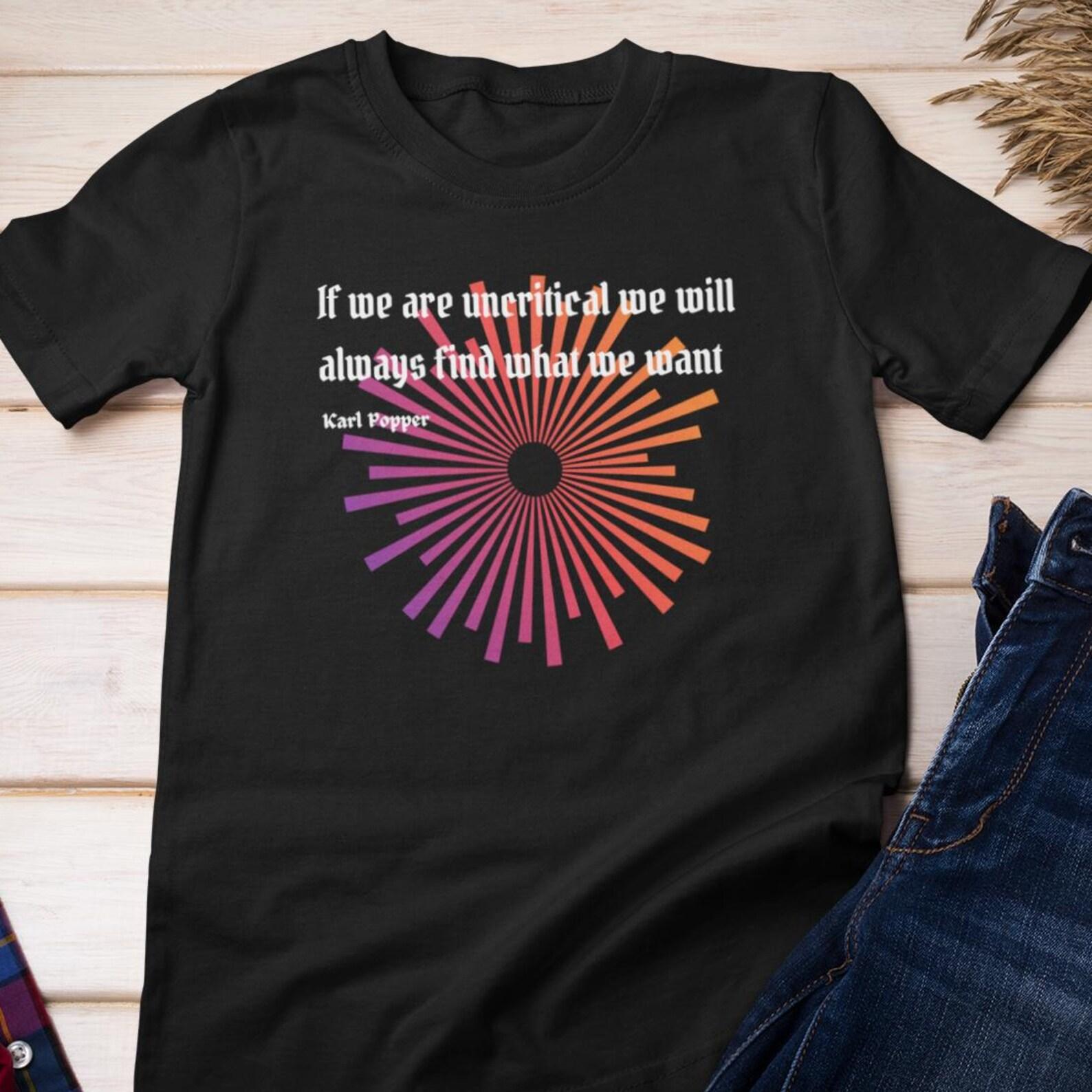 Philosophy Shirt - Karl Popper – Intellectual Cotton T-Shirt for Critical Thinkers 3XL