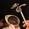 Zodiac Dragon Head Reverse Flow Incense Hanging Brass/Creative Household Indoor Joss Stick Incense Coil Censer Decorative Item