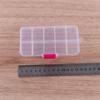 Detachable Square Plastic Transparent 10 Compartments Fishing Box Storage Box Fishing Tackle Box