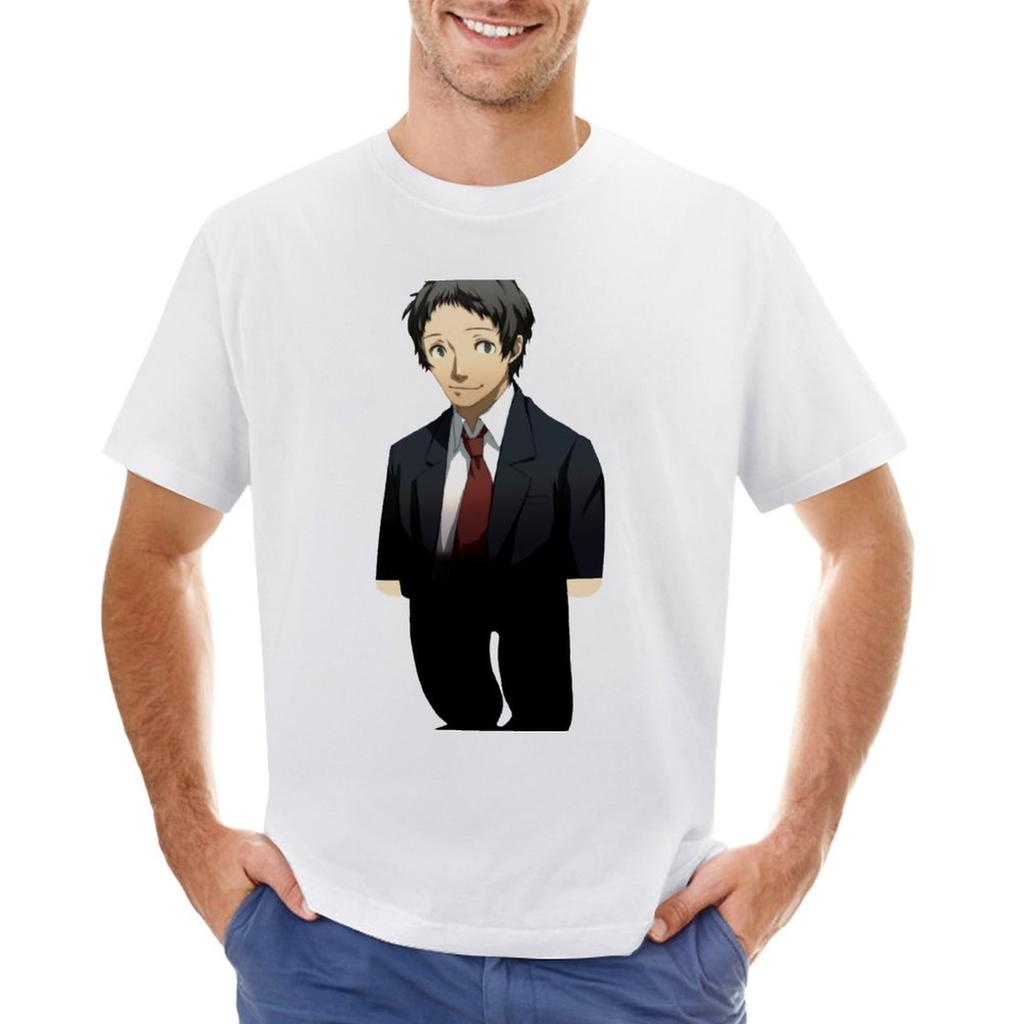 Adachi From Persona Tshirt Kawaii Clothes Aesthetic Clothes Cat Shirts Custom T Shirts Design Your Own Unisexs White T Shirts