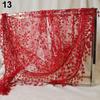 Lady Fashion Hollow Tassel Lace Rose Floral Scarf Triangle Shawl Wrap Gift