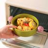 Creative Contrast Color Salad Bowl Ceramic Binaural Handle Bowl Fruit Salad Bowl Instant Noodle Bowl Microwave Oven Baked Rice Bowl