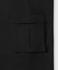LEMAIN SECOND One-Pleat Wide Cargo Sweatpants [Black]