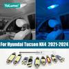 For Hyundai Tucson NX4    2024 N Line Car LED Interior Dome Reading Lamps Trunk Vanity Mirror License Plate Lights