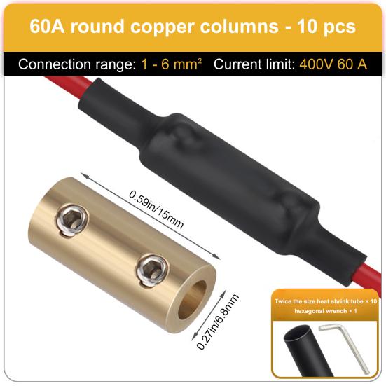 Wire Connectors Tinned with Heat Shrink Butt Brass Mechanical Butt Splice