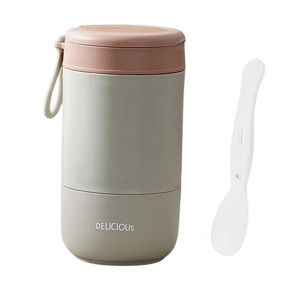 Wide Mouth Lunch Container Two Layers with spoons thermal Food Jar leakproof Food Containers for Picnic Office Preschool Travel