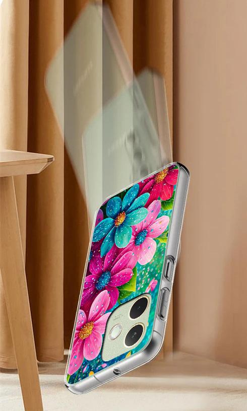 Etui Do Oppo A5 Pro Obudowa Foto Case Plecki Grafika Kwiaty + Szkło 9H