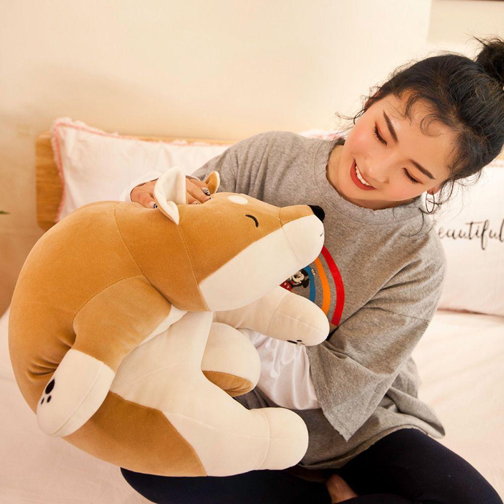 Pillow Cartoon Shiba Inu Plush Toy Stuffed Shiba Inu Dog Dog Plush Shiba Lying Plush Stuffed Dog