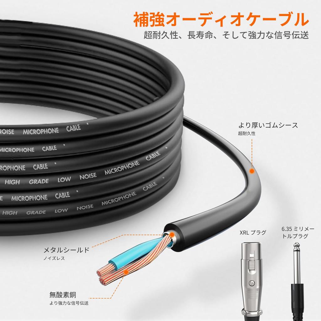 Talomen L52 Wired XLR Hard Metal Dynamic Vocal for Stage and Compatible with Karaoke and Includes Plug and XLR Black Microphone, Microphone,