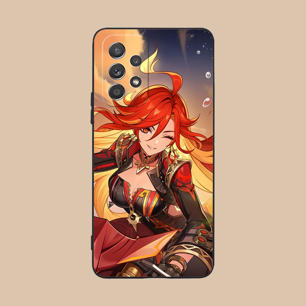 Game GI Mavuika Matte TPU Mobile Phone Case for Samsung Galaxy M55 54 42 35 34 33 32 23 22 15 14 13 12 F55 5G Colorful Cover