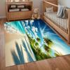Seaside Coconut Trees Beach Area Rug Stylish & Practical Large Non-Slip Picnic Rug Idea Outdoor Photography Backdrop Prop Decor