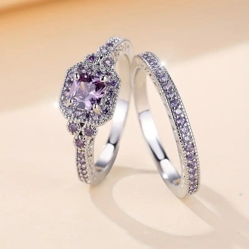 SHEIN Dazzling Moissanite Minimalist Stackable Ring - European & American Fashion Jewelry