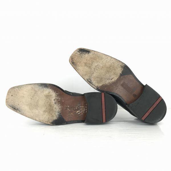 Lloyd Germany Heavy Leather Swirl Moc 27.0 Black Dress Shoes Business(USED)