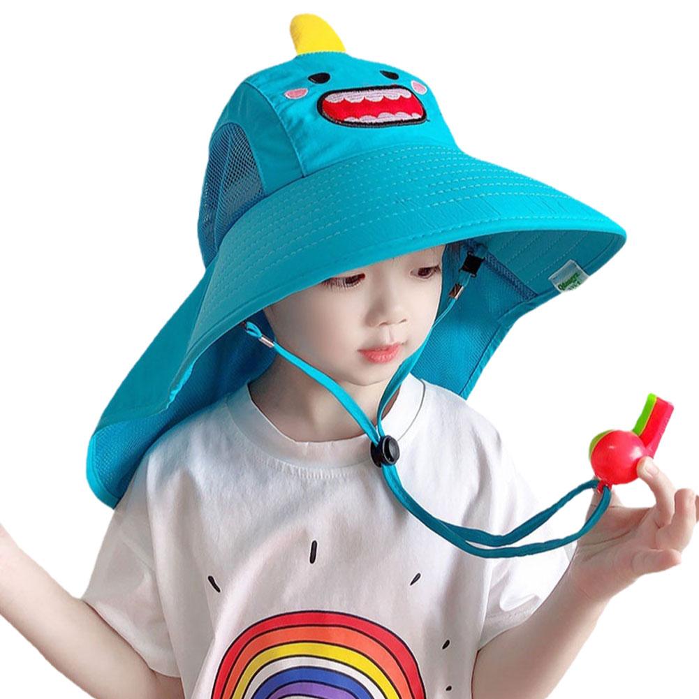 Kid Hat Summer Cap Sun Thin Breathable Large Brim Fisherman Hat Children UV Protection Going Out Beach Sun Caps