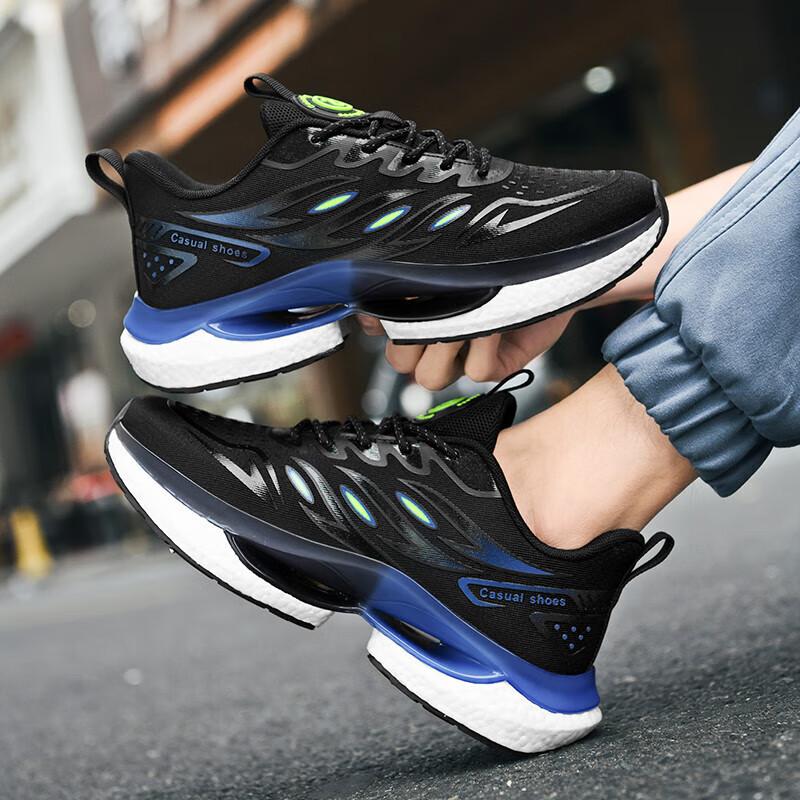 

Men s shoes 2025 summer mesh breathable non-slip popcorn sports shoes junior high school students physical examination running shoes 45 чорний