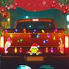 Reflective Christmas Sticker Set with Light Bulb Design for Car and Fridge Holiday Decor