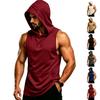 Men's Sleeveless Hoodie Muscle Fit Gym Tank Top Breathable Quick Dry Workout Vest for Training and Fitness
