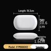 A5 White Melamine Cheong Fun Plate - Imitation Porcelain, Commercial Use, Creative BBQ and Breakfast Snack Dish