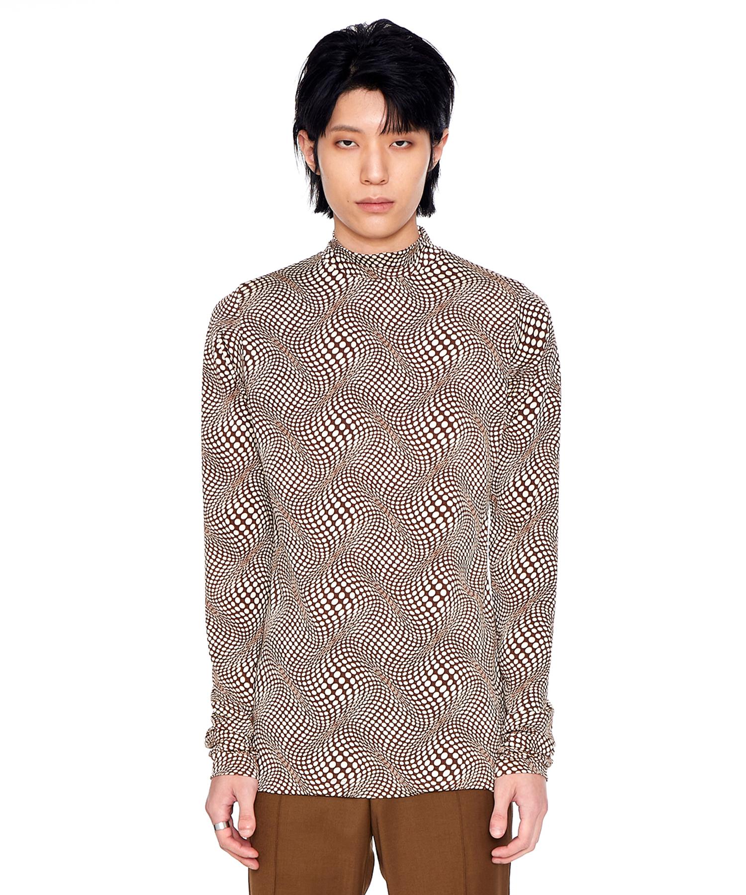 Eponim Geometric Patterned Turtleneck_Brown One Size