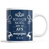 Mug - Noël AVS Homme - Ceramic - Printed Front/back - 325 Ml - Secret Santa Gift