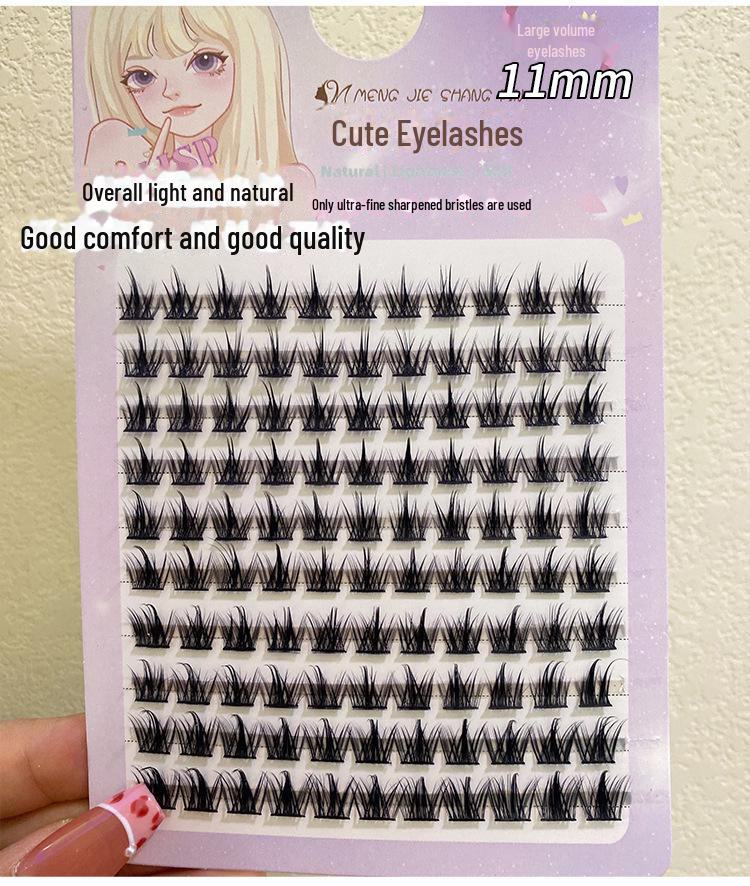 

10 рядів накладних вій великої ємності Дикий диявол Mengji Shangpin - натуральні густі фотогенічні комічні вії.