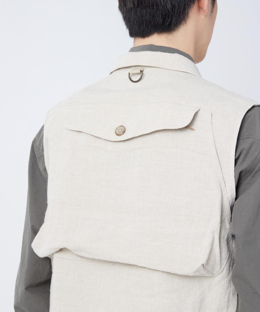 Snow Peak Maßgeschneiderte Angelweste Oberbekleidungsweste XL BEIGE SPTL-JK-26SU901 Mittelschicht Herren Damen